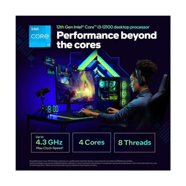 Intel 12th Gen Alder Lake Core i3 12100 LGA1700 Socket Processor - Image 2