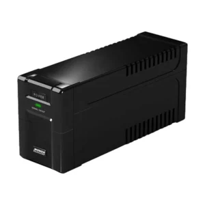 Power Guard PG650VA-CS 650VA Offline UPS in black plastic body with LED display and dual output ports