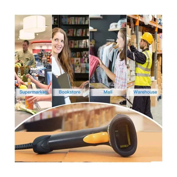 Zebra LS2208 Single Line Laser Barcode Scanner with Stand - Image 5