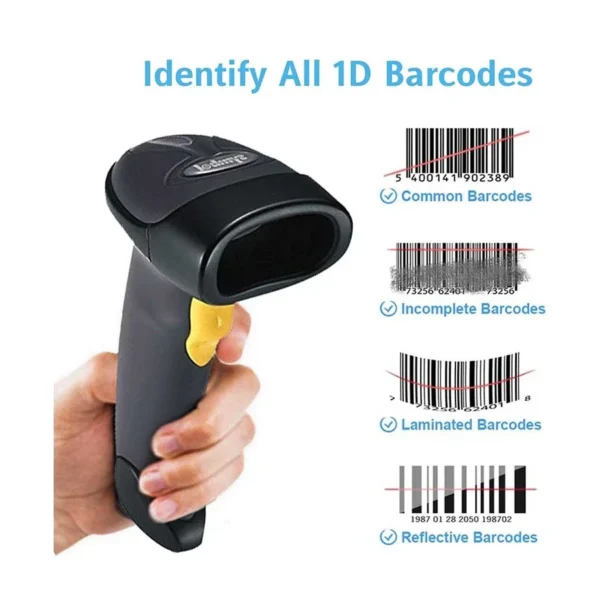 Zebra LS2208 Single Line Laser Barcode Scanner with Stand - Image 3